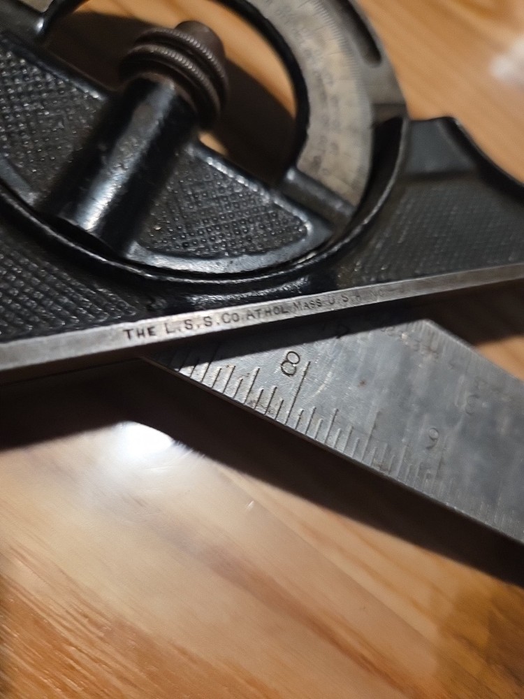 Starrett Combination Square No. 491 Protractor Head bubble level angle finder