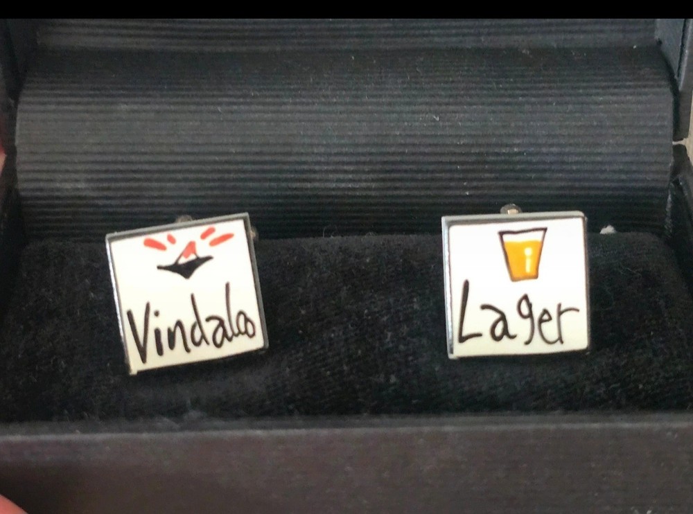 Boxed Cufflinks - Lager & Vindaloo