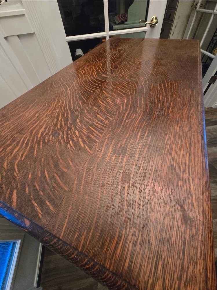 Antique Tiger Oak Buffet Sideboard Decorative
