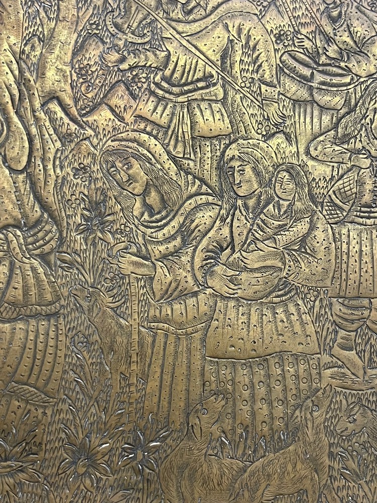 20th Century Persian Handmade Brass Tray