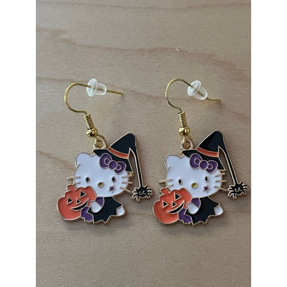 Halloween Holiday Hello Kitty Bundle Handmade Earrings ~ New