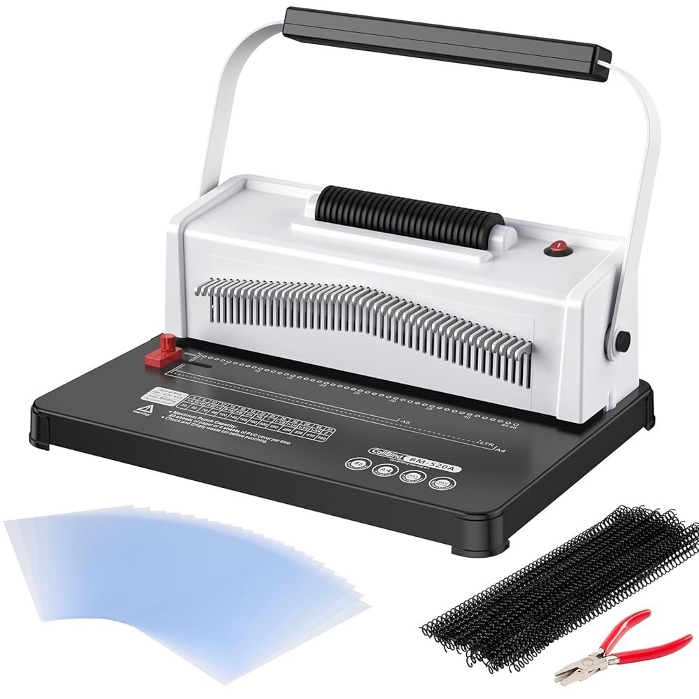 Coil Spiral Binding Machine Book Maker Electric Binding 100 Binding Spines