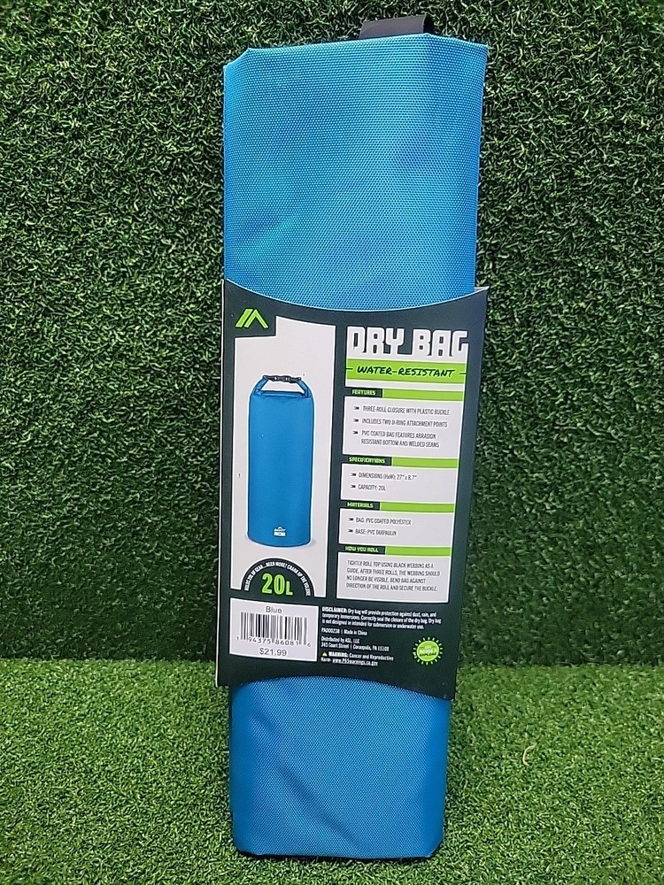 Quest 20L Dry Bag Waterproof Roll Top Dry Sack Blue