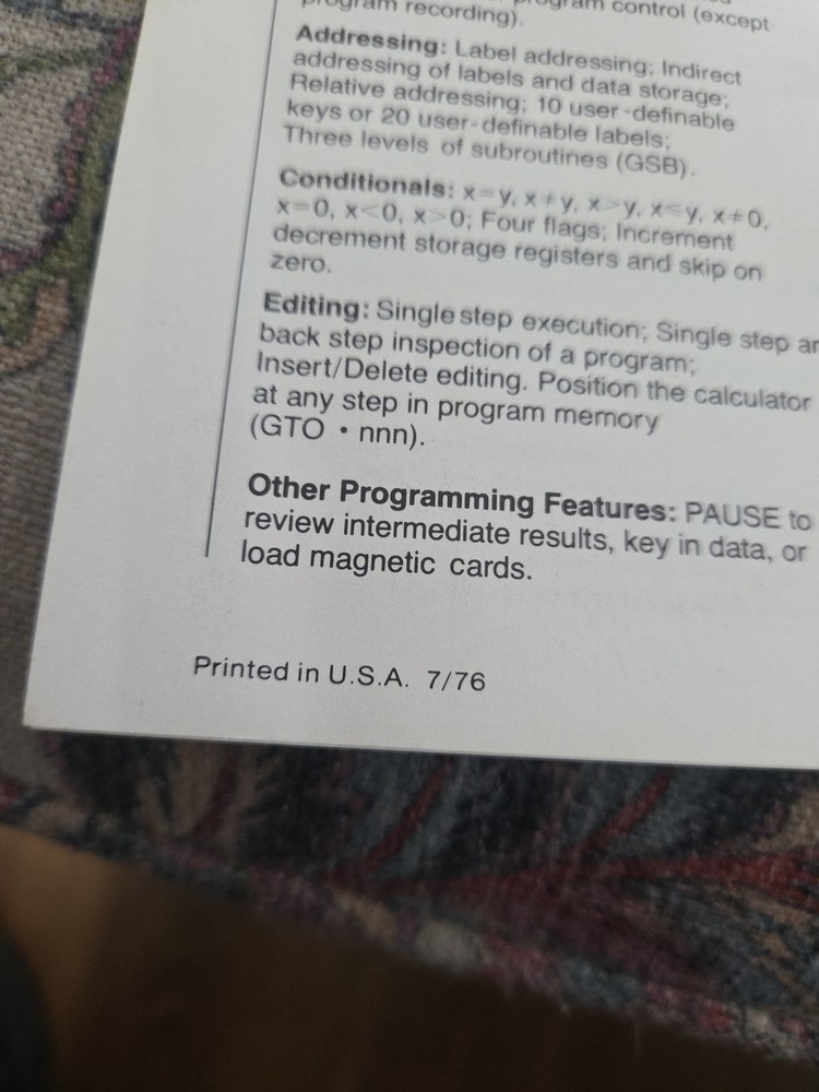 HP -97 + HP -67 CALCULATOR ADVERTISEMENT