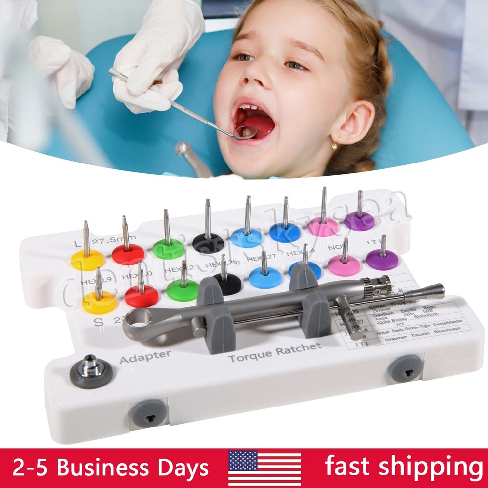 Universal Implant Screwdriver Latch Driver Torque Wrench Prosthetic Kit