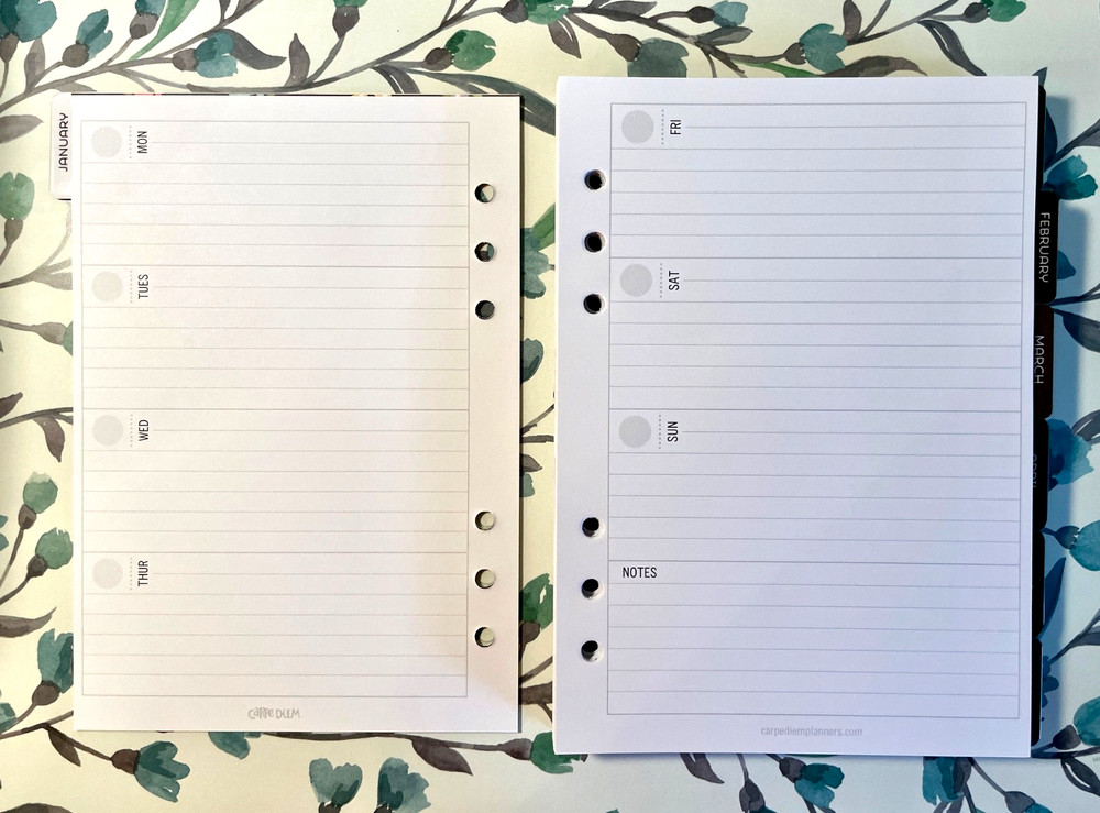 Carpe Diem Undated A5 Planner Inserts - Choose Joy