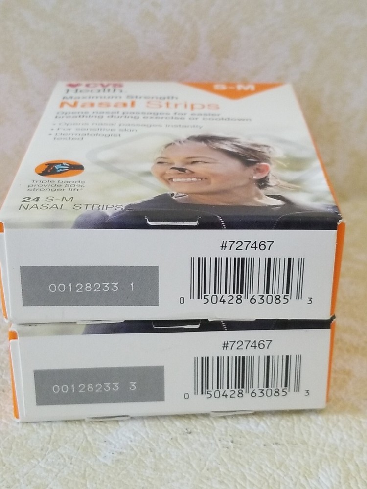 3 × Maximum Strength Nasal Strips• SMART-FLEX • S-M 24 NASAL STRIPS