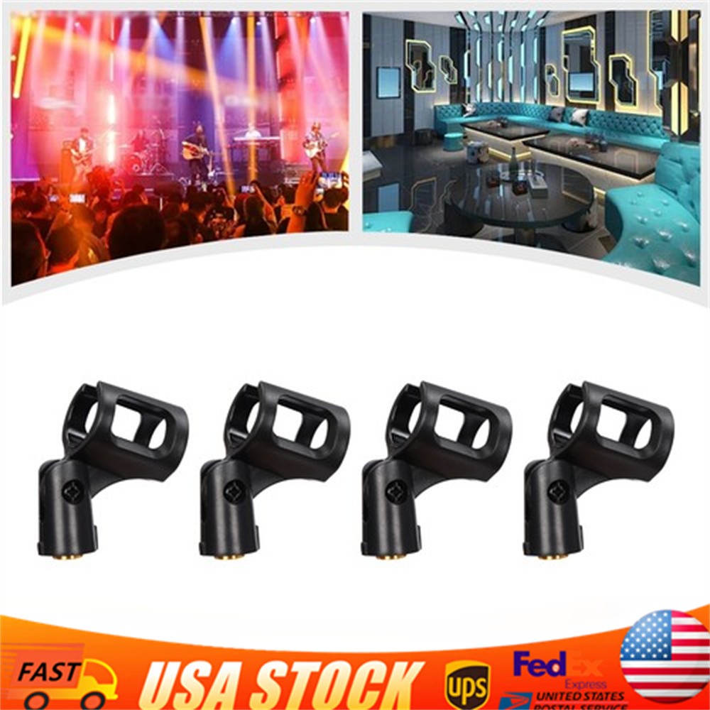 4*Universal Microphone Clip Holder Microphone Clips Microphone Mic Clip Holders