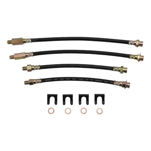 Brake Hose Kit for 1965-1982 Corvette - Rubber Replacement Set for Front &
