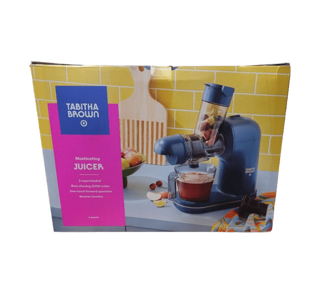 Tabitha Brown Electric Masticating Juicer Dark Teal Blue