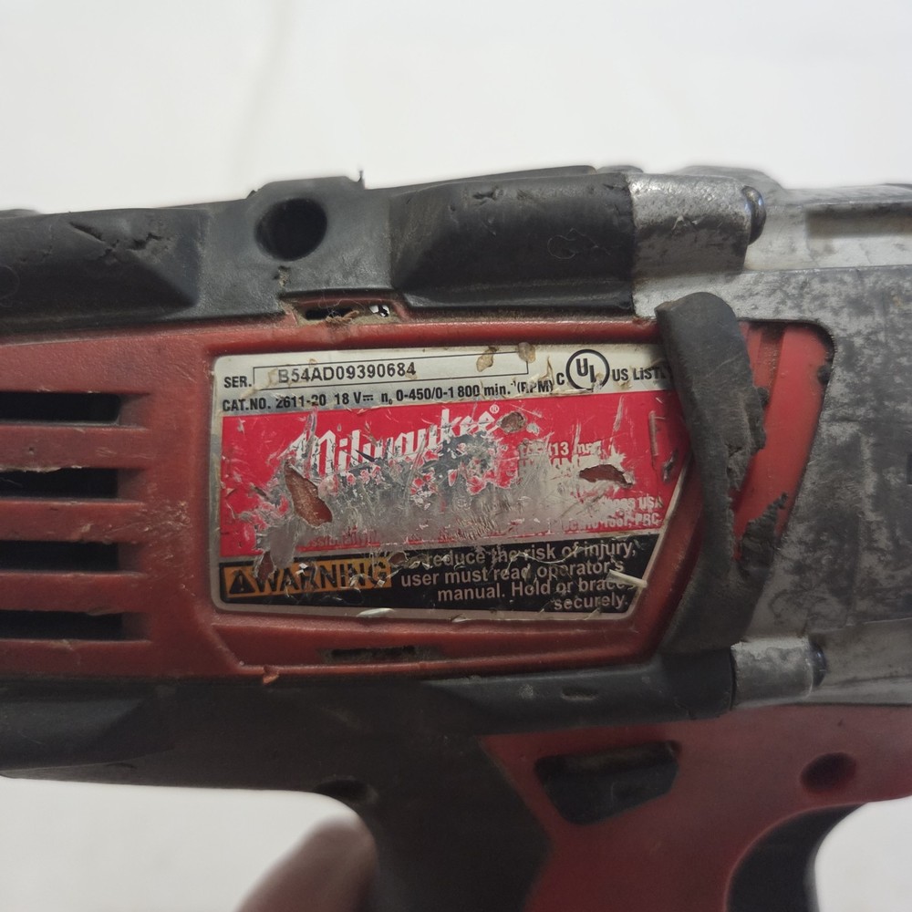 Milwaukee 2611-20 M18 18V Drill Driver Hammer Drill Bare Tool - Tested