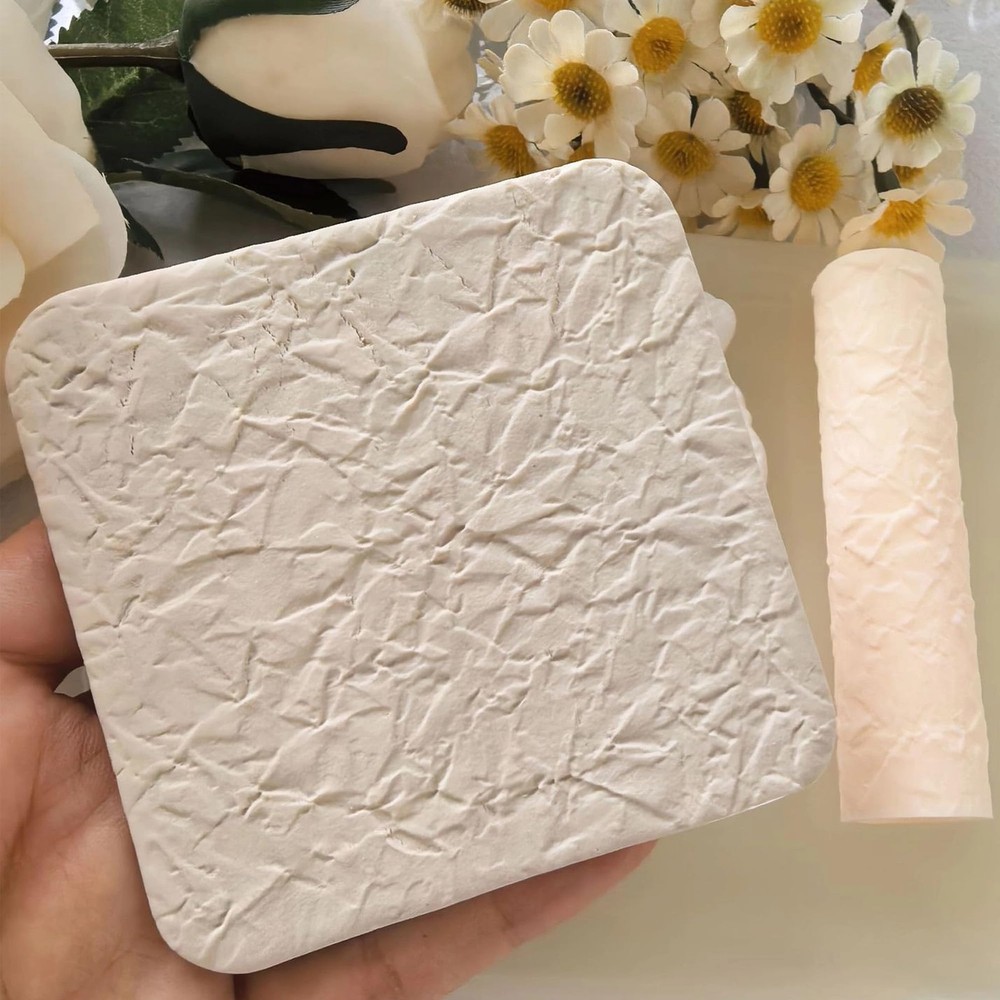 3Pcs Polymer Clay Texture Roller Work with Polymer Clay Cutters for DIY Earri...