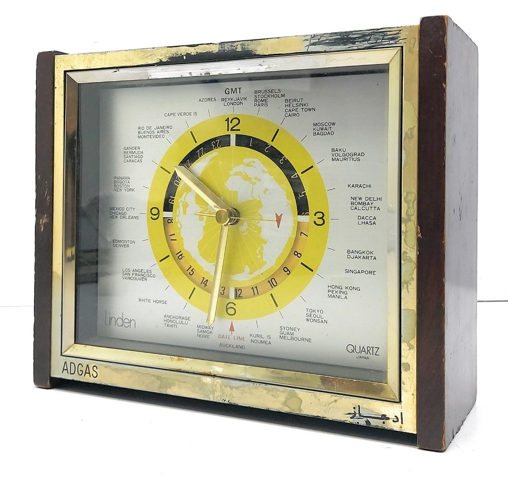 Linden Quartz World Time Clock