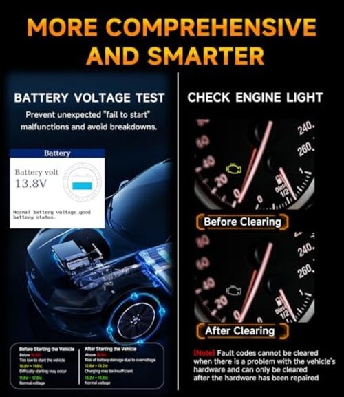 OBD2 Scanner,V880 Check Engine Light Code Reader for Cars and Trucks with BLACK