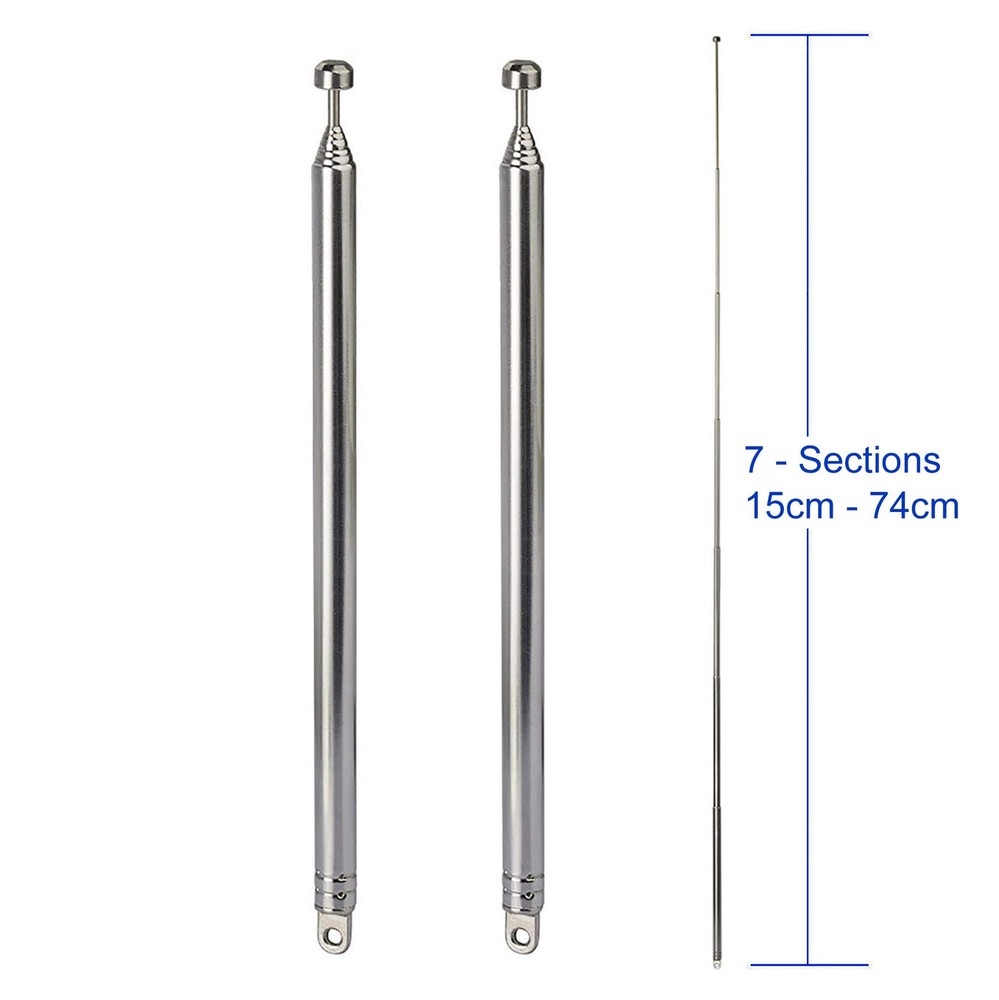 Bingfu 7 Sections Telescopic 74cm AM FM Antenna Portable