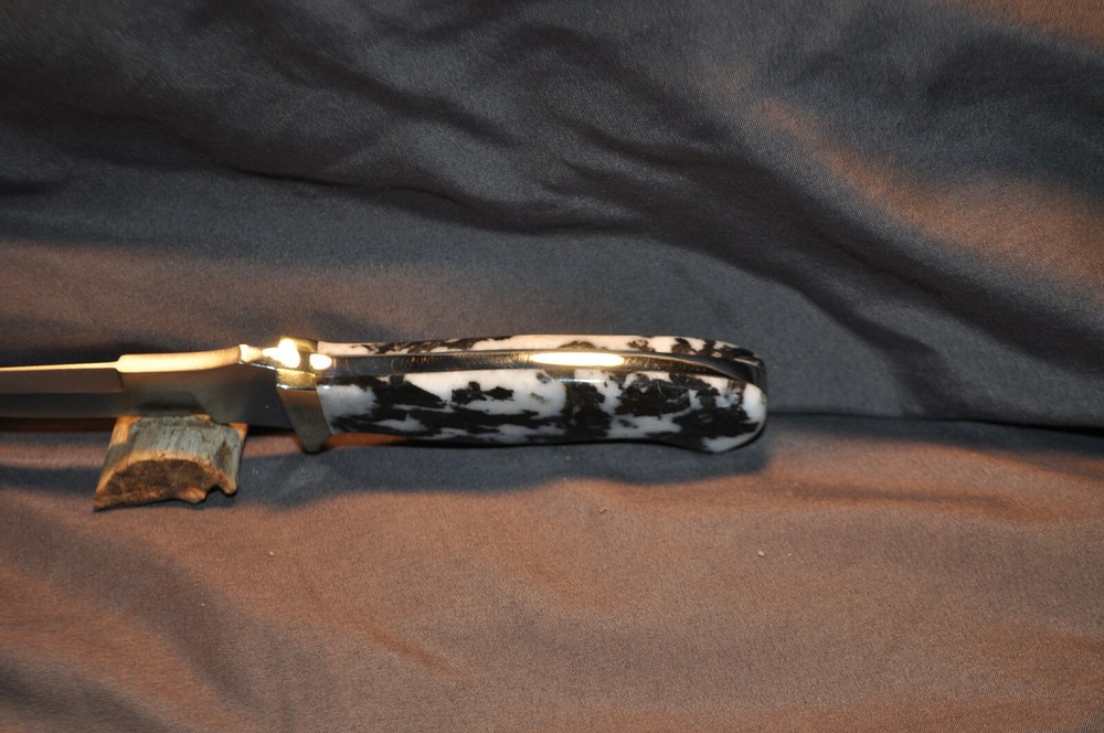 Unique Zebra rock (stone) handle with Steel blade