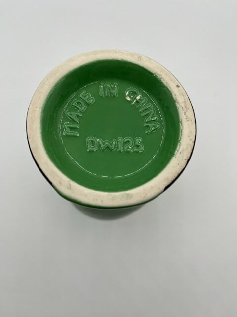 Green Parrot 7 3/4" Vase No Chips Or Cracks