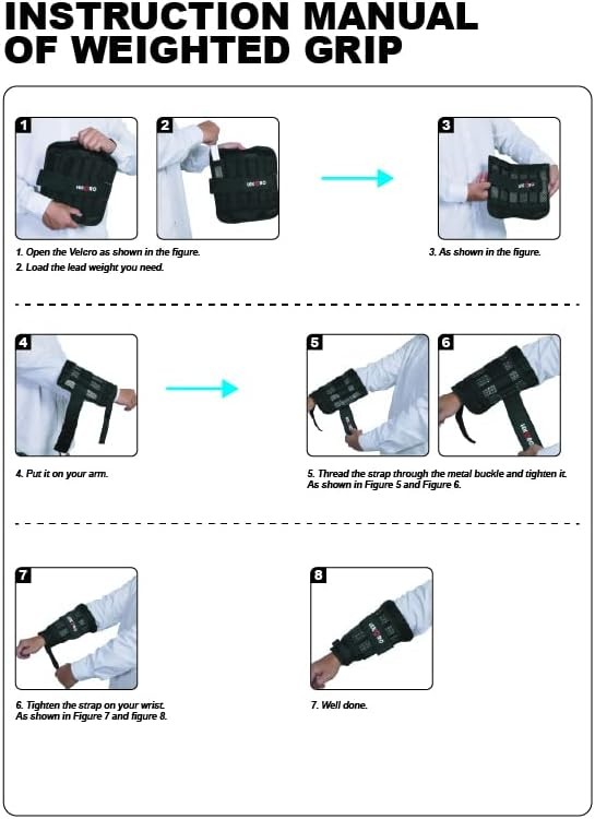 Wrist Arm Weights, Adjustable One Size, Weights 4.4 LBS