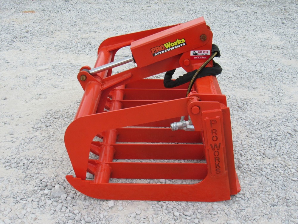 48" Root Grapple and 42" Long Pallet Forks Quick Attach Attachment Combo Package