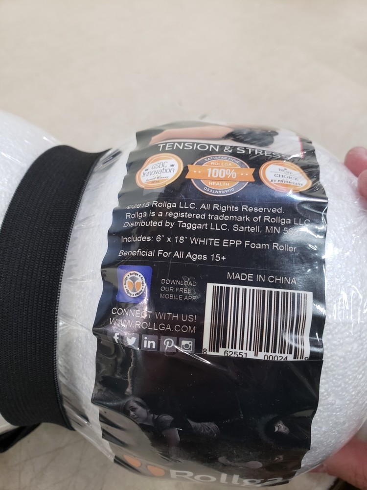 Rollga Lite Soft Density White Foam Roller