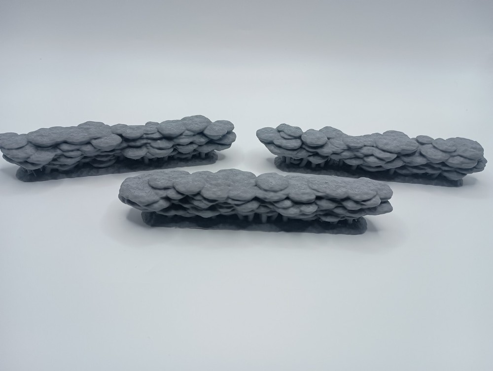 3D Printed Scatter Terrain Bush / Hedgerow Set 11 (28mm-32mm Scale) [PTO]