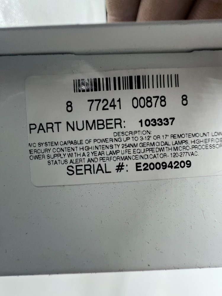 EnviroPure Clean Home Power System Control Panel 103337