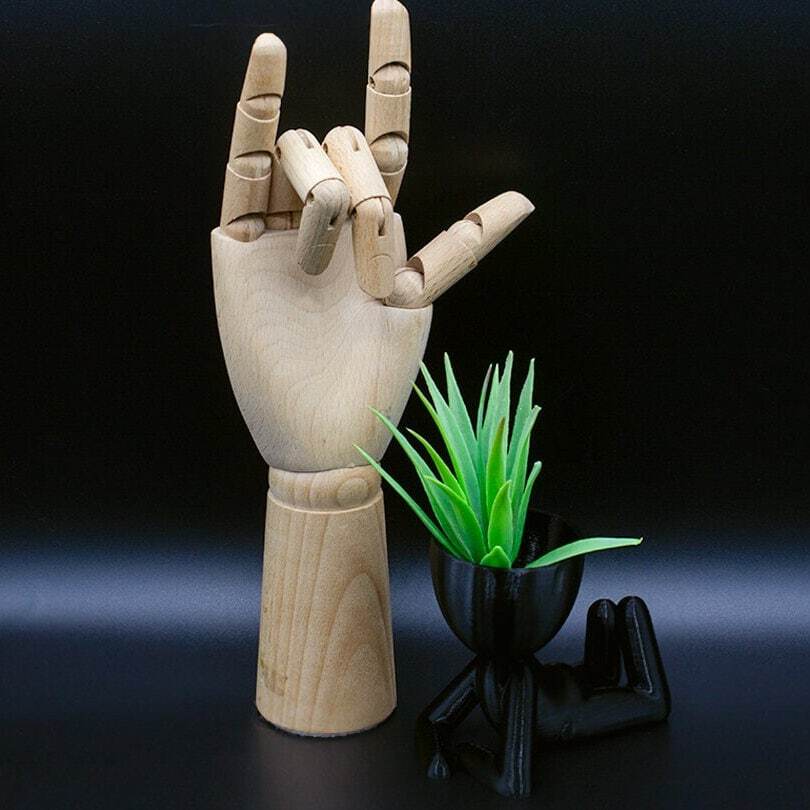 Laying Stick Figure Head Succulent Planter