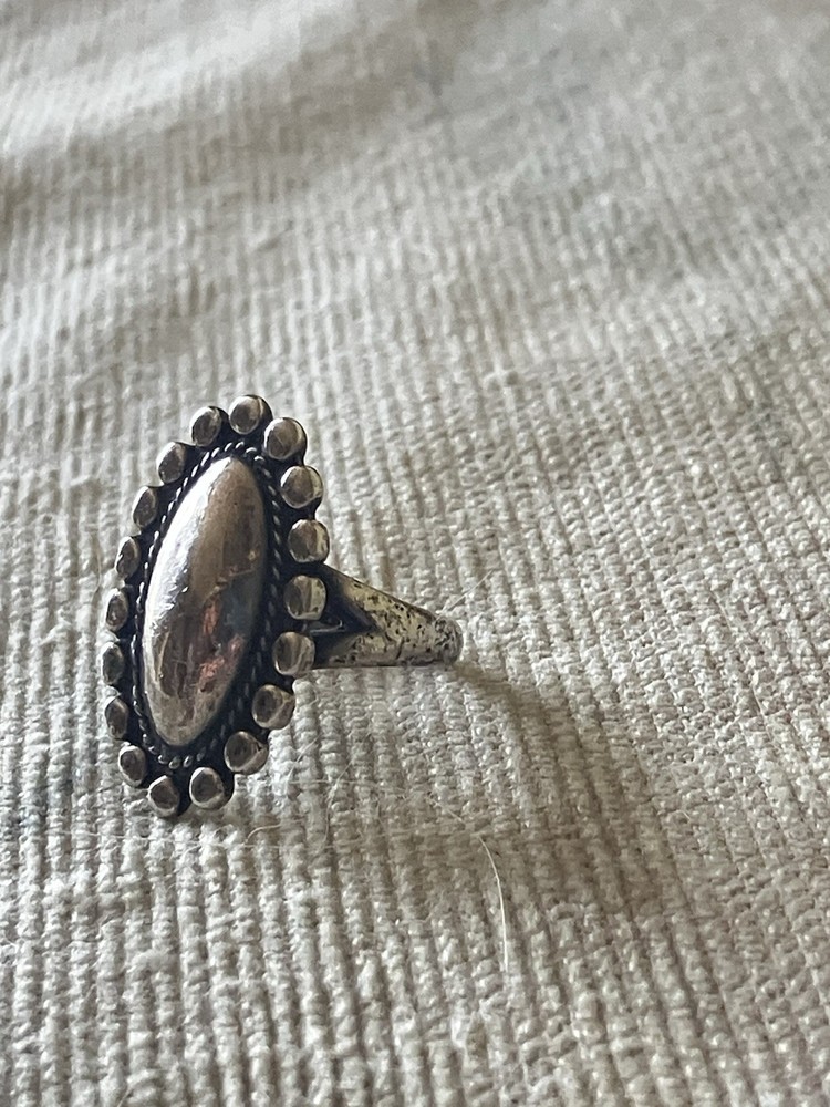 Vintage Sterling Silver Native American Dome Ring Size 5