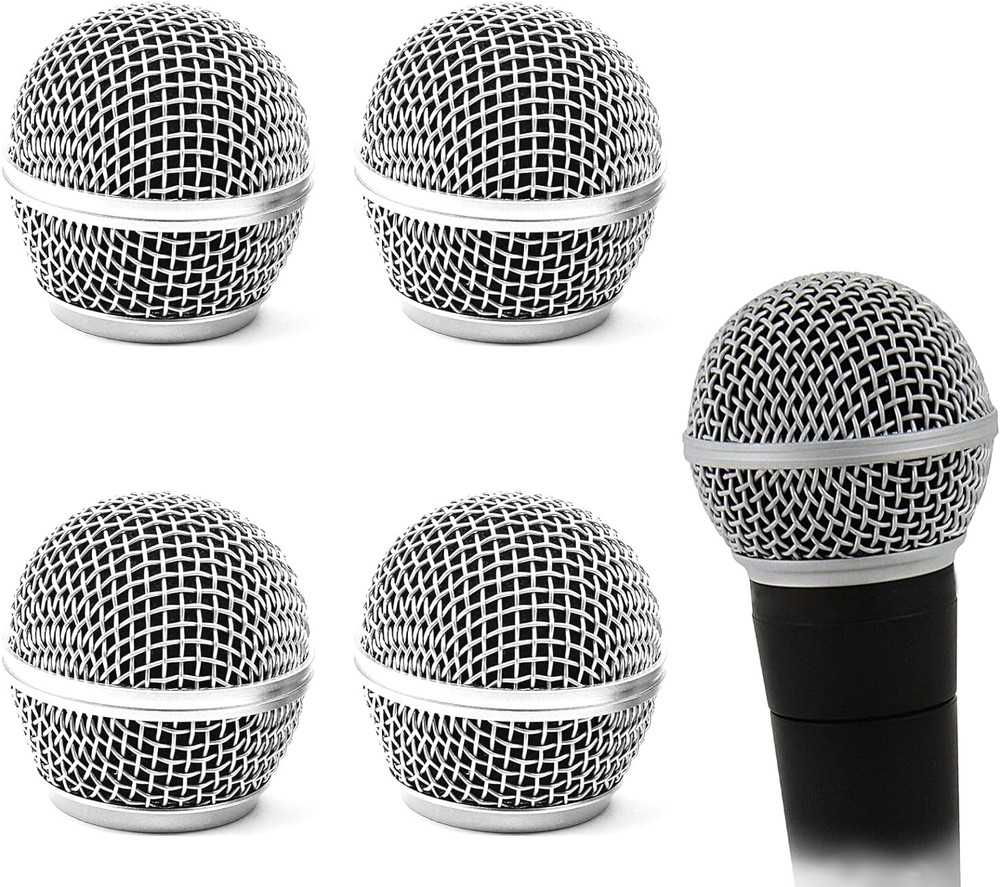 4 Pack SM58 Microphone Head Replacement Standard Size Grille Mic