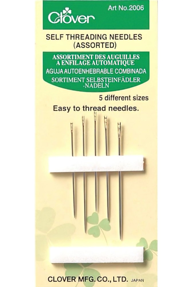 Clover Self Threading Needles Assorted