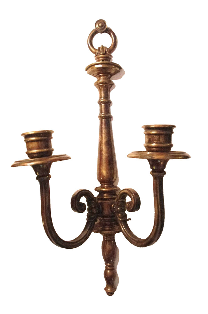 PAIR.....Tall Bronze Sconces Rewired Circa 1920. OFFERS WELCOME