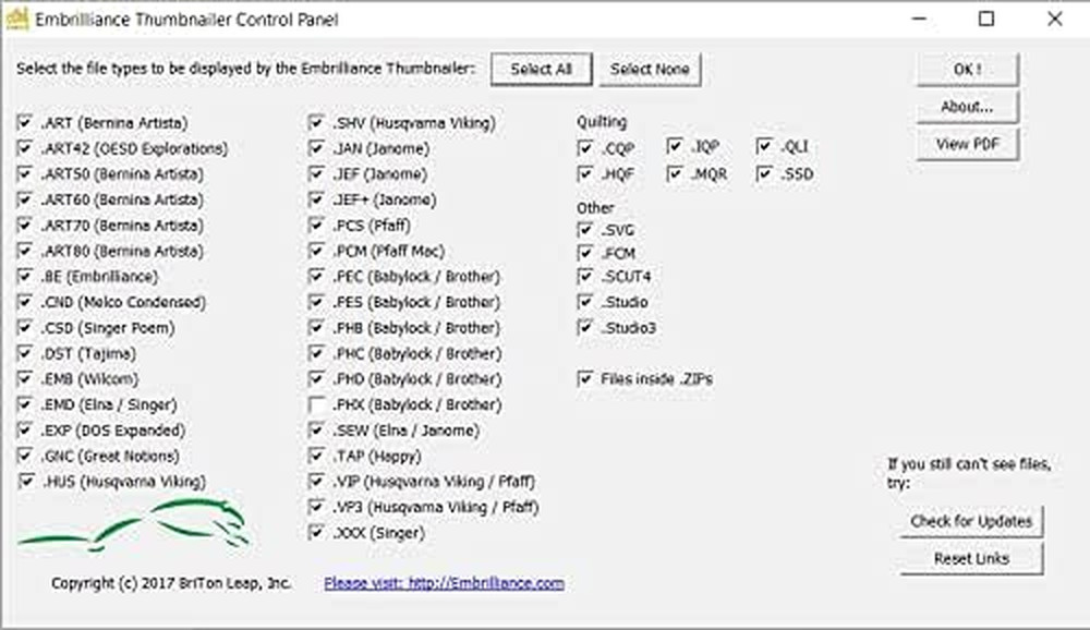 Thumbnailer, Embroidery Software for Mac & PC