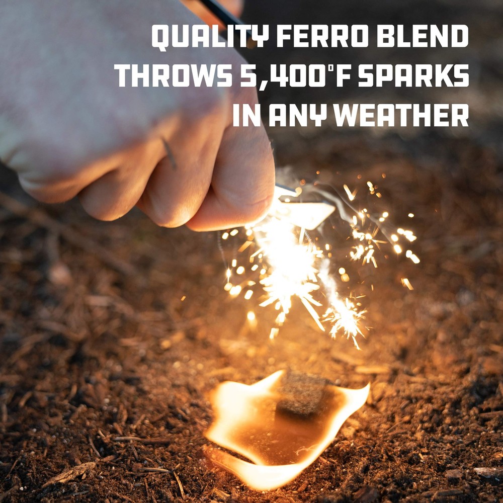 Titan Fire Striker Ferro Rod Fire Starting Survival Tool with Tether and Mult...