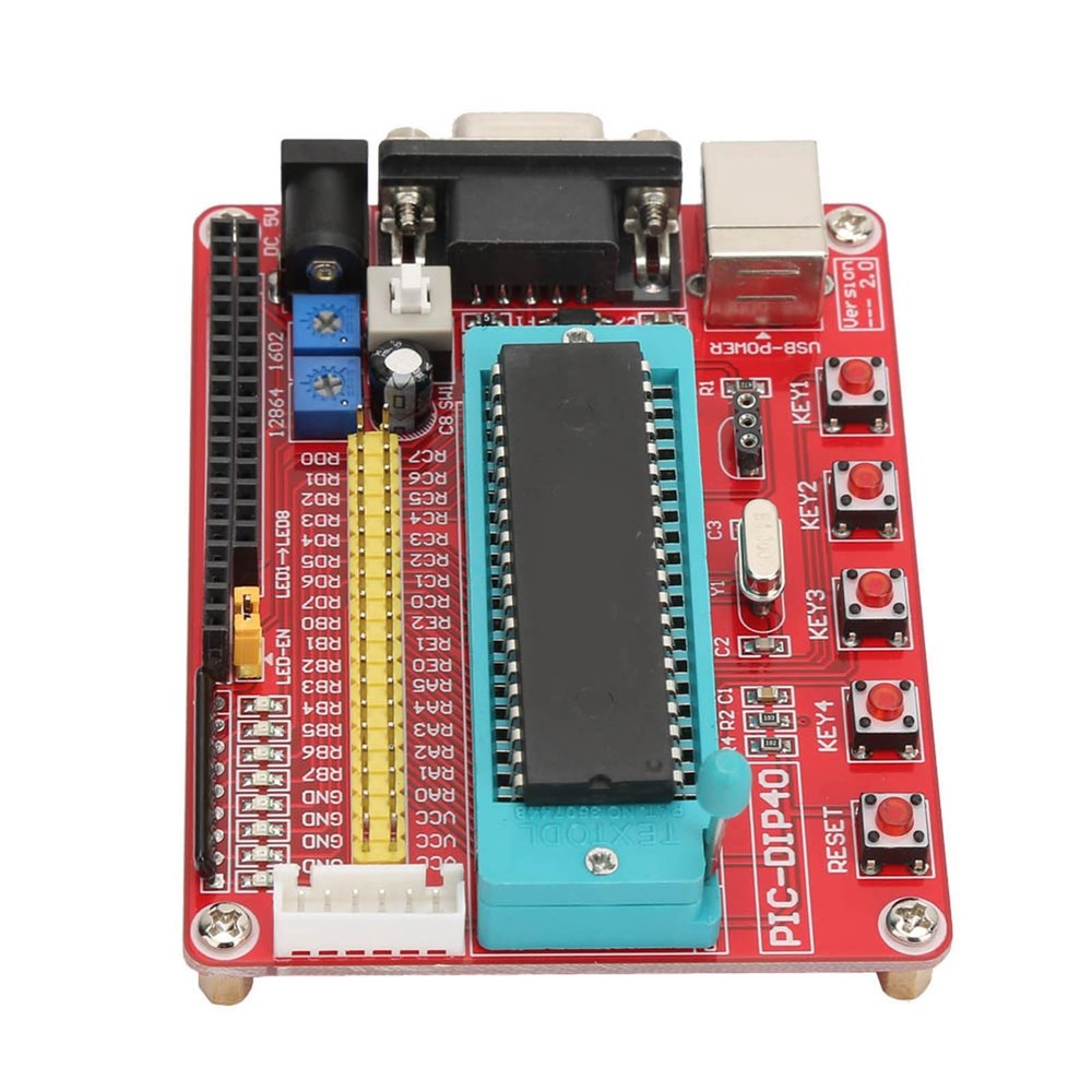 PIC16F877A Microcontroller Learning Board Development Kit with RS232 Interfac...