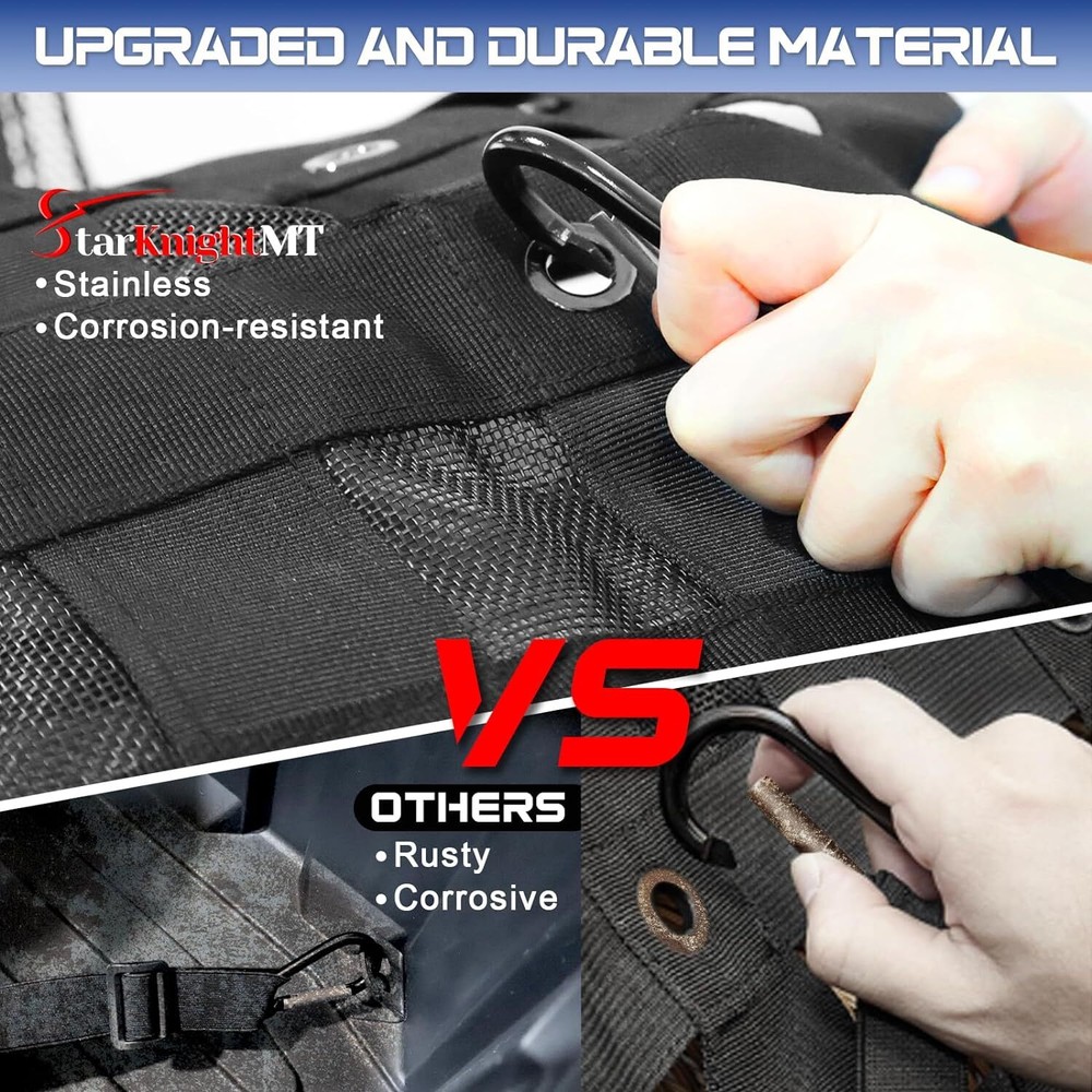 UTV Bed Net Adjustable for Polaris Ranger RZR General Can-am Defender Commander