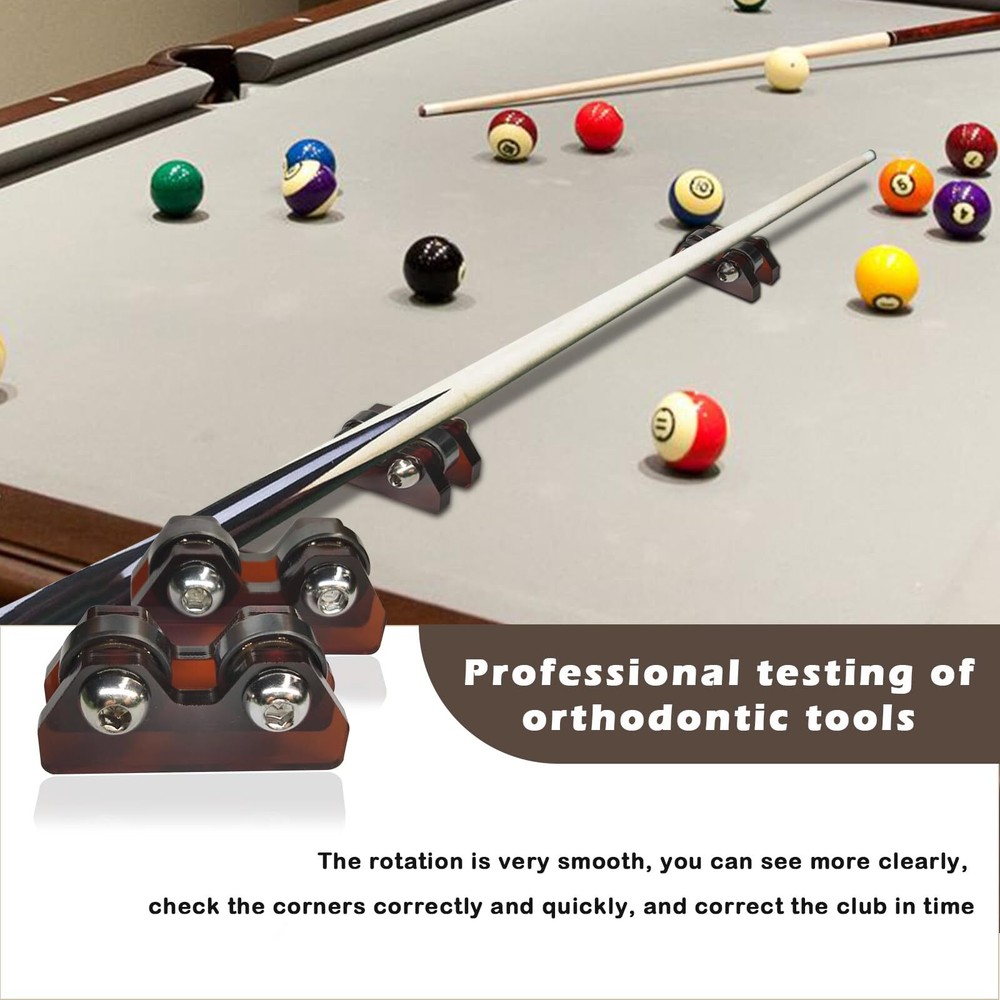 2 Pack Pool Billiard Cue Straightness Checker Acrylic Roller Pool Billiard Cu...