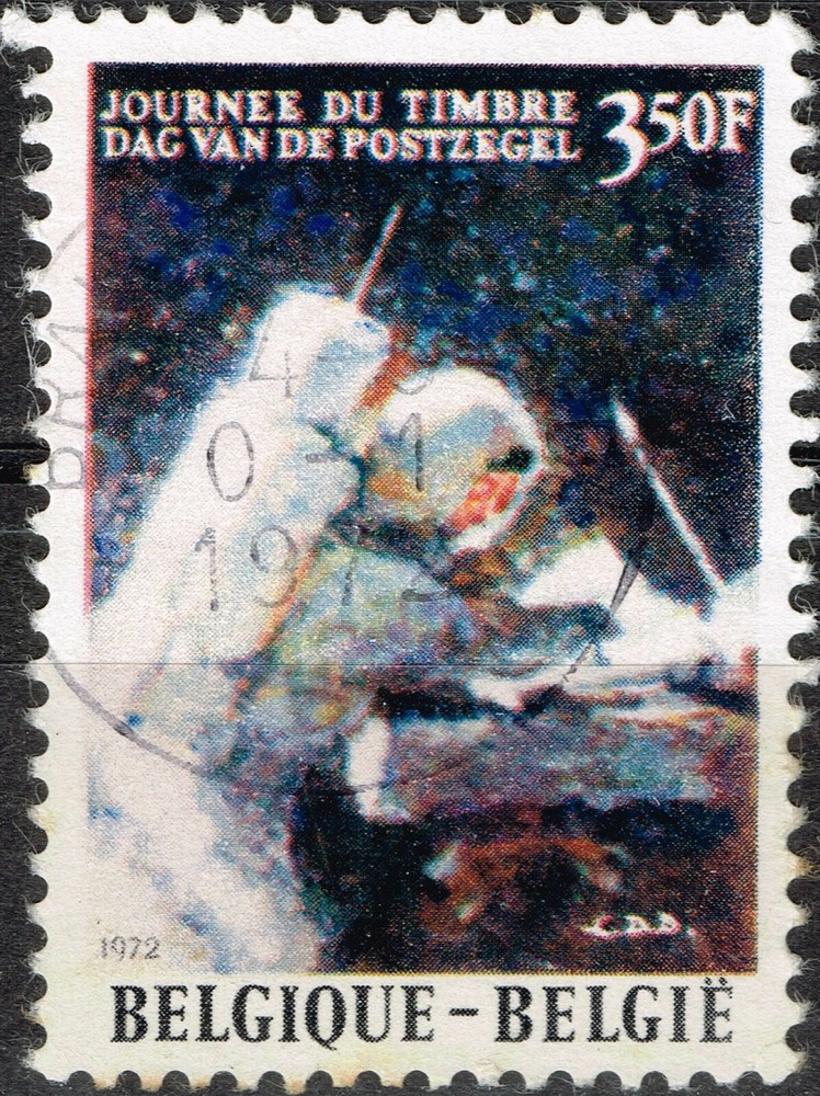 Belgium US Space Moon Explorer Apollo 11 1972 stamp