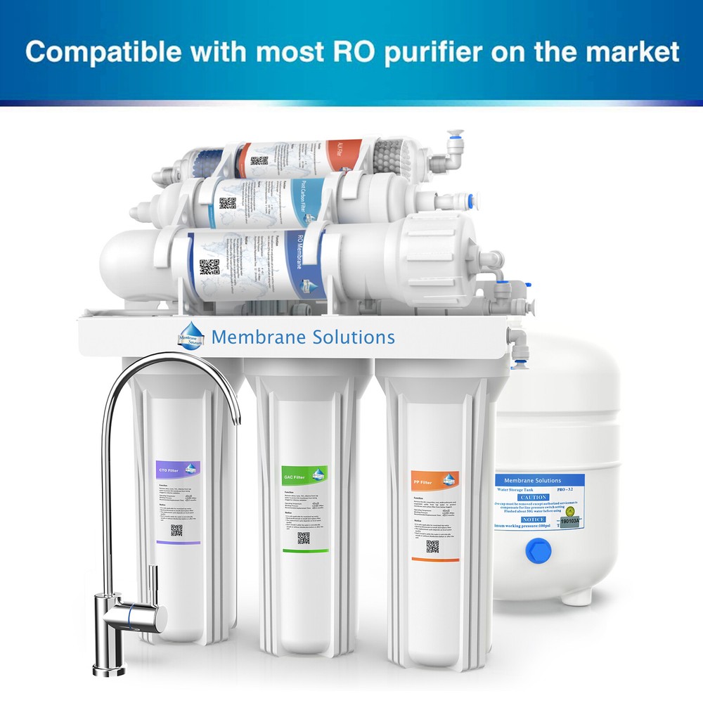 6 Pack 50/75/100 GPD RO Membrane Reverse Osmosis System Water Filter Replacement