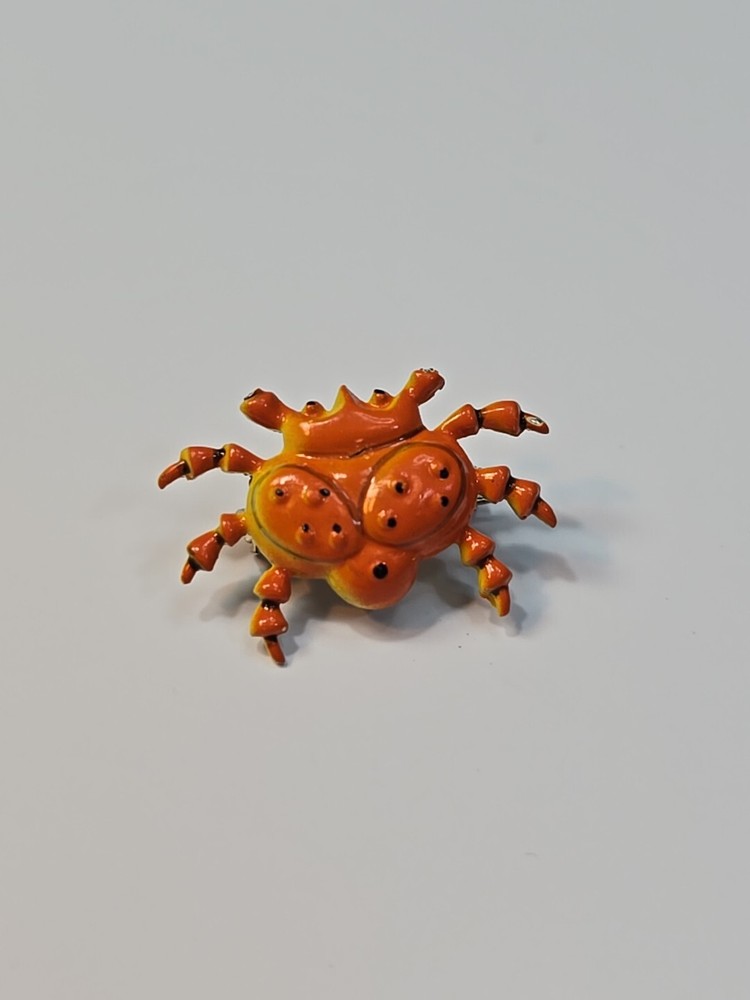 Orange Crab Lapel Pin