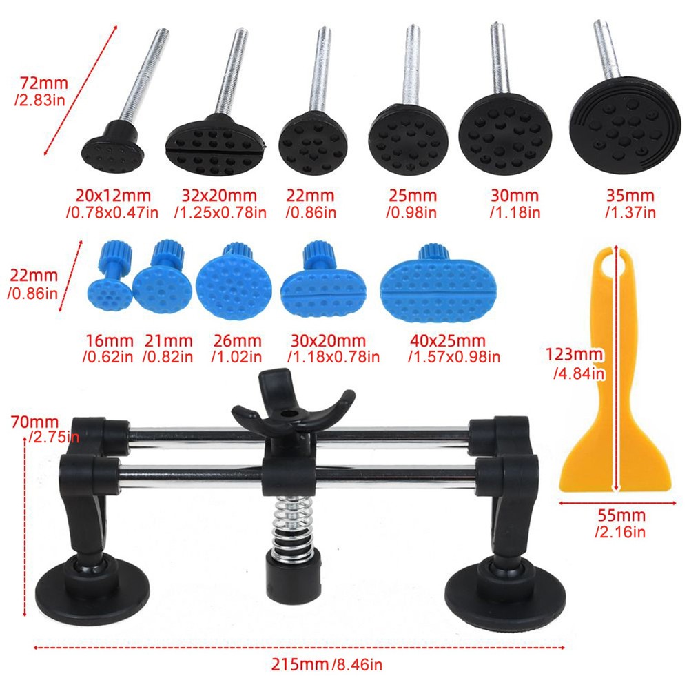 Auto Body Dent Puller Kit Bridge Dent Puller for Door Dings and Hail Damage