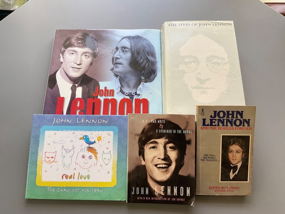 The Beatles John Lennon book bundle assorted titles including 3 hardbacks