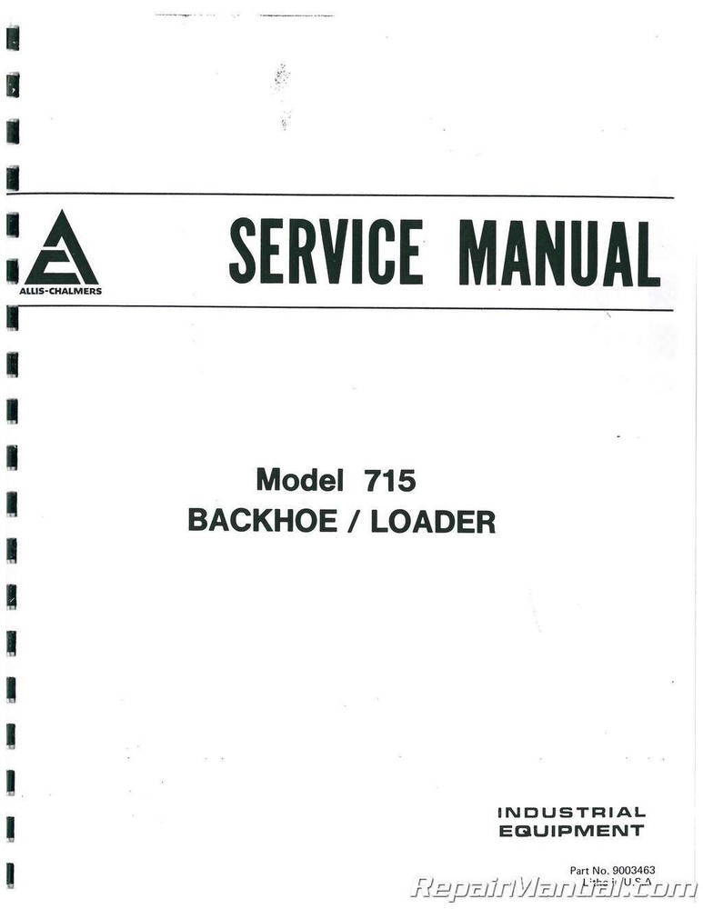 Allis Chalmers 715 Service Manual