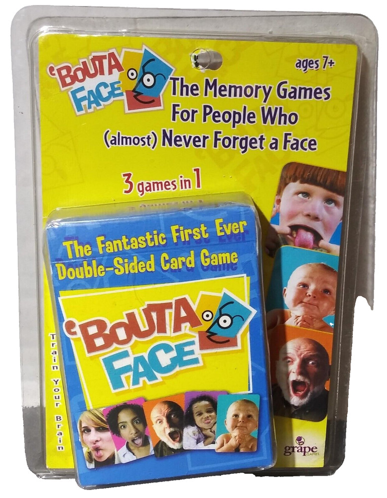 Grape Games 'Bouta Face Memory Card Game Ages 7+