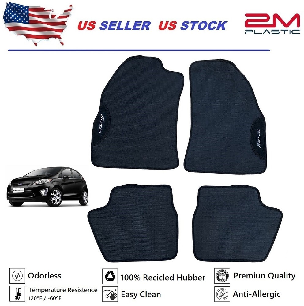 Floor Mat Rubber for Ford Fiesta 2011 2012 2013 2014 Set 4 Pcs Custom 2MPLASTIC