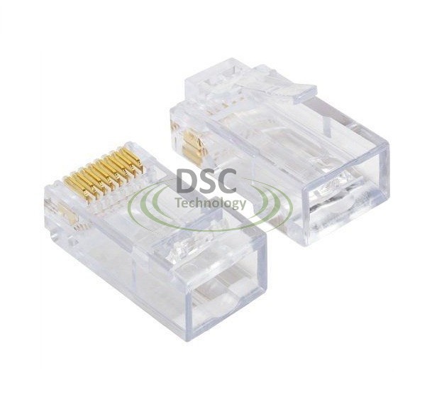 300PCS RJ45 Network Cable Modular Plug CAT6 Connector End - Clear