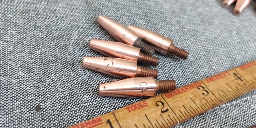 5 pack Torch Tip Contact Tip, Wire Size .045" 1.2mm , 12-24 thread
