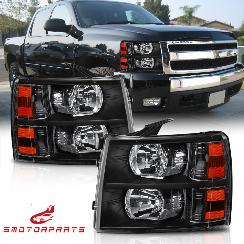 Fit For 2007-2013 Chevy Silverado 1500 2500HD Replacement Headlights Front lamps