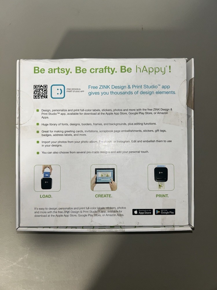 Wireless Zink Happy Smart App Printer Zero Ink Technology