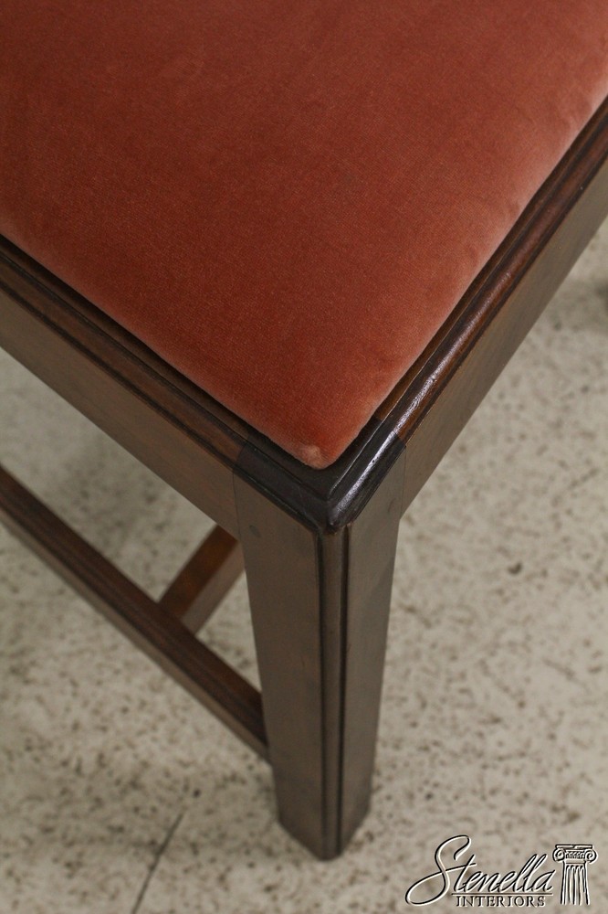 58251: Pair Benchmade Hand Crafted Cherry Chippendale Side Chairs