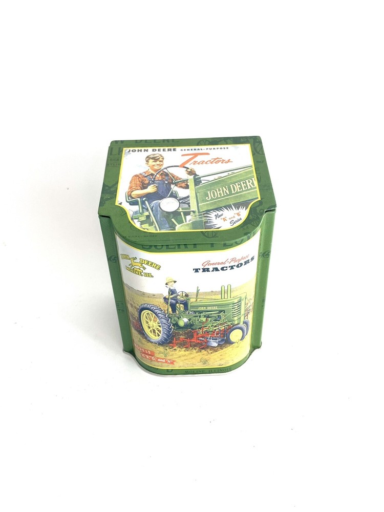 John Deere Collectible Tin Container Hinged Lid